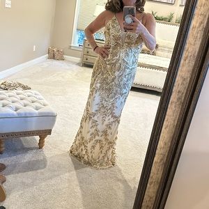 Macduggal gold gown